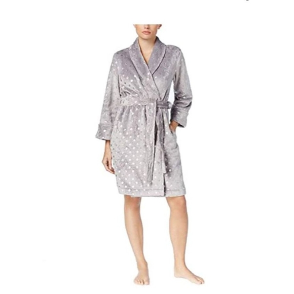 Charter Club Other - Charter Club Gray Shimmer Foil Dot Robe *M* w/GIFT